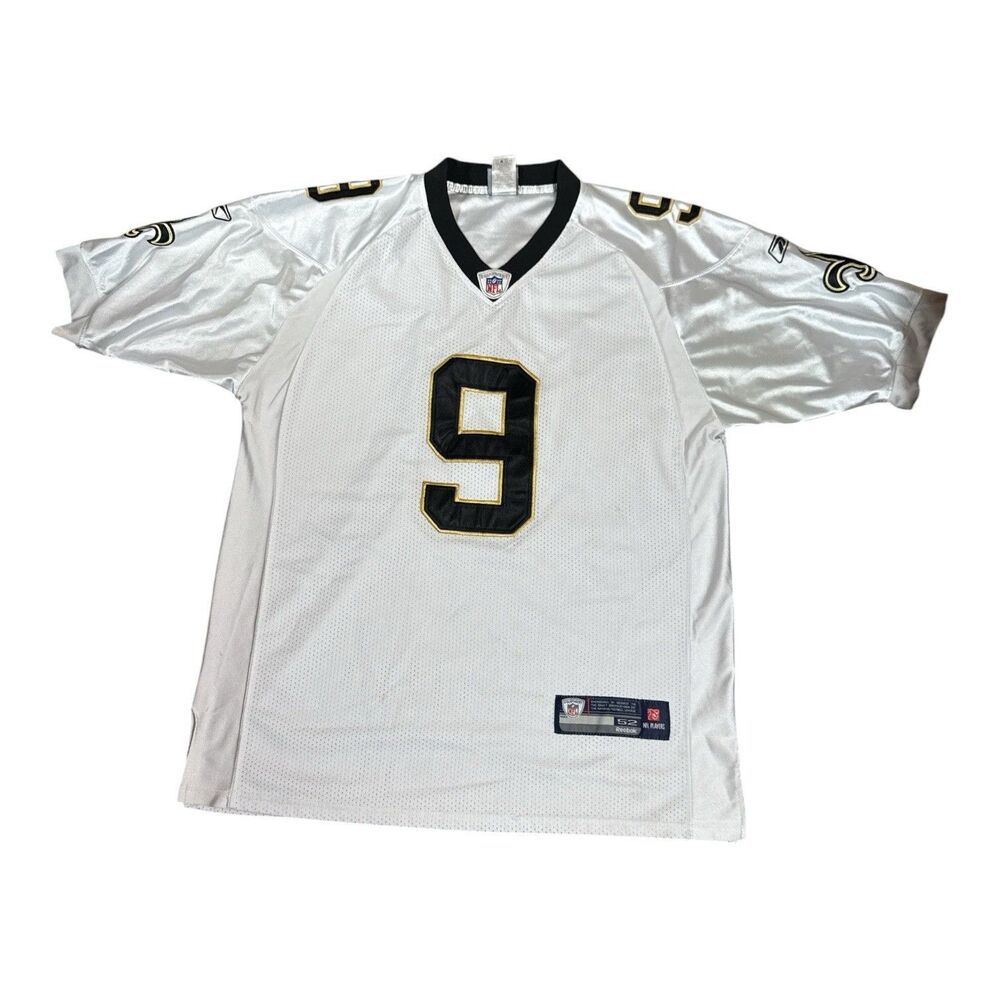 Y2K Drew Brees Jersey New Orleans Saints White Reebok NFL Football Sz 52 - Picture 1 of 6